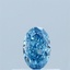 0.32 Ct. Fancy Vivid  Blue Oval Lab Grown Diamond