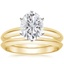 18KY Moissanite Six-Prong Classic Bridal Set, smalltop view