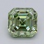 0.99 Ct. Fancy Vivid  Green Asscher Lab Grown Diamond
