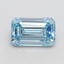 1.05 Ct. Fancy Intense Blue Emerald Lab Grown Diamond