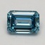 0.91 Ct. Fancy Vivid Blue Emerald Lab Grown Diamond