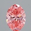 2.03 Ct. Fancy Vivid Pink Oval Lab Grown Diamond