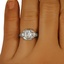 The Akane Ring, smallzoomed in top view on a hand