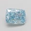 1.56 Ct. Fancy Vivid Blue Cushion Lab Grown Diamond