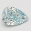 4.52 Ct. Fancy Intense Green Blue Pear Lab Grown Diamond