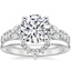 18K White Gold Mireille Diamond Ring (1 ct. tw.) with Lunette Diamond Ring