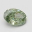 1.10 Ct. Fancy Vivid Green Oval Lab Grown Diamond