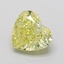 3.08 Ct. Fancy Intense None Yellow Heart Lab Grown Diamond