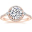 14K Rose Gold Luxe Aria Halo Diamond Ring (1/4 ct. tw.), smalltop view