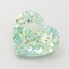 2.57 Ct. Fancy Vivid  Green Heart Lab Grown Diamond