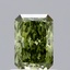 0.71 Ct. Fancy Vivid Green Radiant Lab Grown Diamond