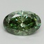 4.10 Ct. Fancy Vivid Green Oval Lab Grown Diamond