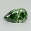 1.01 Ct. Fancy Vivid Pacific Green Pear Lab Grown Diamond