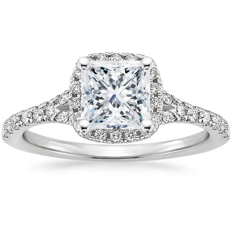 18K White Gold Joy Diamond Ring (1/3 ct. tw.) with Bliss Diamond Ring (1/5 ct. tw.)