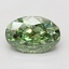 1.56 Ct. Fancy Vivid Green Oval Lab Grown Diamond