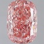 7.09 Ct. Fancy Vivid Pink Cushion Lab Grown Diamond