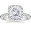 18K White Gold Sienna Halo Three-Quarter Coverage Diamond Ring (3/4 ct. tw.), smalltop view