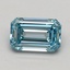 0.71 Ct. Fancy Intense Blue Emerald Lab Grown Diamond