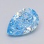 1.03 Ct. Fancy Vivid  Blue Pear Lab Grown Diamond
