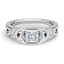 Custom Celtic Weave Alternating Diamond Ring
