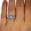 The Kamaria Ring, smallzoomed in top view on a hand