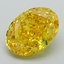 4.15 Ct. Fancy Vivid Yellow Oval Lab Grown Diamond