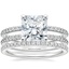 18K White Gold Linnia Diamond Ring (1/2 ct. tw.) with Luxe Ballad Diamond Ring (1/4 ct. tw.)