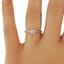 The Vicenza Ring, smalltop view on a hand