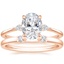 14K Rose Gold Cometa Diamond Ring with Wren Diamond Open Ring