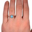 The Laysa Ring, smallzoomed in top view on a hand