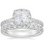 18K White Gold Sienna Halo Diamond Ring with Anthology Diamond Ring (2/3 ct. tw.)