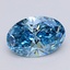 2.41 Ct. Fancy Vivid  Blue Oval Lab Grown Diamond