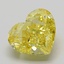 4.18 Ct. Fancy Vivid Yellow Heart Lab Grown Diamond