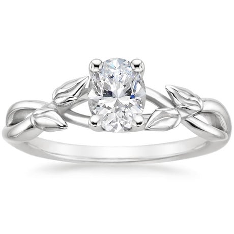 18K White Gold Budding Willow Ring with Winding Willow Ring