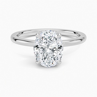 18K White Gold Petal Diamond Ring