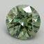 3.28 Ct. Fancy Vivid Green Round Lab Grown Diamond