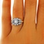 The Famke Ring, smalltop view on a hand
