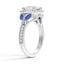 Halo Sapphire and Diamond Ring, smallside view