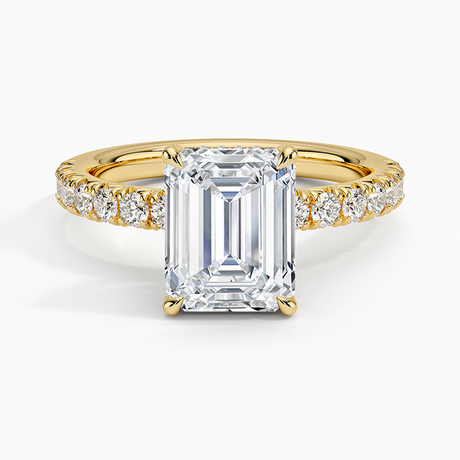 18K Yellow Gold Olympia Half Coverage Diamond Ring