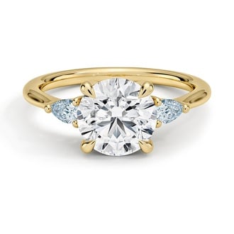 Custom Pear Three Stone Sapphire Ring