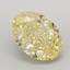 2.60 Ct. Fancy Intense Yellow Oval Lab Grown Diamond