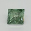 1.0 Ct. Fancy Vivid Pacific Green Princess Lab Grown Diamond