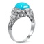 The Oceanview Ring, smalltop view on a hand