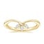 18K Yellow Gold Abelia Diamond Ring, smalltop view