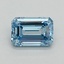 0.92 Ct. Fancy Vivid Blue Emerald Lab Grown Diamond