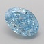 1.54 Ct. Fancy Vivid Blue Oval Lab Grown Diamond