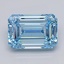 3.06 Ct. Fancy Vivid  Blue Emerald Lab Grown Diamond
