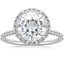 18K White Gold Waverly Halo Diamond Ring (1/2 ct. tw.), smalltop view