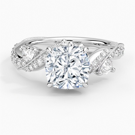 18K White Gold Grand Camellia Diamond Ring