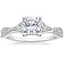 18K White Gold Luxe Celtic Love Knot Diamond Ring, smalltop view